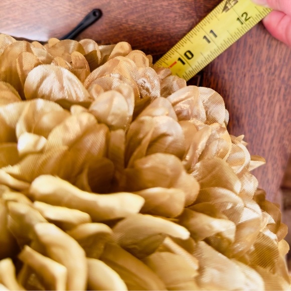 2 GOLD METALLIC POM-POM Party Wedding Shower Decorations 10” ea w Hanging Loops - Picture 14 of 16